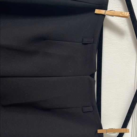 High-Waisted Black Straight-Leg Trousers - Picture 3 of 4